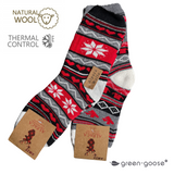 green-goose Alpaca Damessokken - 2 Paar - Kerst - 95%