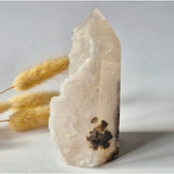 Druzy Agaat Toren uit Uruguay, 300 g, natuurlijke geode edelsteen met kristallen