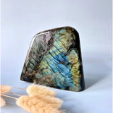 Moonlight Gemstones XXL labradorite freeform with blue-green flash, 1469 g