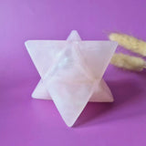 Kristallen Edelsteen Merkaba, roze calciet, XXL 8 cm, Moonlight Gemstones