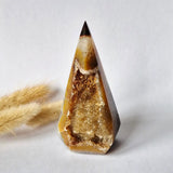Druzy grijze agaat staande edelsteen kristal Moonlight Gemstones, geode-inzet, 190 g