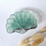 Moonlight Gemstones Groene fluoriet schelpvorm edelsteen sculptuur