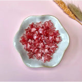 Edelsteen Watermelon Mini Ster beads, Moonlight Gemstones, pink star glass beads, 1.5 cm in dish