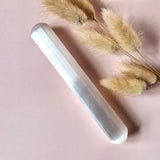 Moonlight Gemstones Selenite massagestick, 15 cm, white translucent wand for cleansing and protection