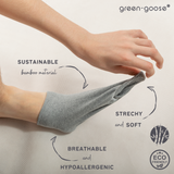 green-goose Bamboe Herensokken, 4 pair, gray, bamboo material, breathable and hypoallergenic