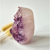 Amethyst agate quartz cluster, polished Brazilian specimen, 513g, Moonlight Gemstones