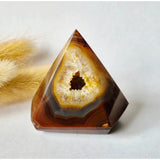 Druzy Grijze Agaat Diamant Staande Edelsteen Kristal - #22 78g