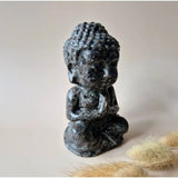 Yooperlite Buddha statue, extra-large 15 cm high, polished gemstone sculpture