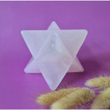 Moonlight Gemstones Kristallen Edelsteen Merkaba 8 cm, XXL roze calciet kristal