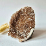 Champagne amethyst druzy free-form geode, 649g, natural crystal cluster by Moonlight Gemstones