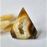 Druzy Grijze Agaat Diamant Staande Edelsteen Kristal - #19 84g