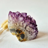 Amethyst cluster 500g on natural matrix; dark purple crystals Moonlight Gemstones