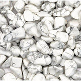 Howliet edelsteen chips; kalmerende trommelstenen, wit met grijze aders, 1–3 cm (100 g)