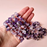 Moonlight Gemstones amethyst chip bracelet strands, purple crystal beads for intuition and spiritual growth