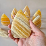 Gele calciet druppelvormige staande edelsteen, 5 stuks, Moonlight Gemstones