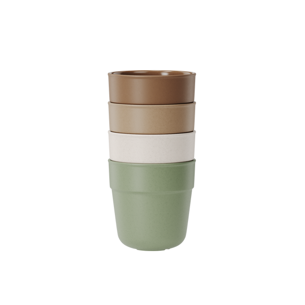 BE O Mug set van 4 gemaakt van gebruikte, plantaardige oliën