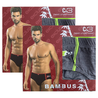 green-goose Bamboe Herenslips - 2 Stuks - Grijs en Groen - 85% Bamboe