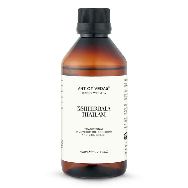 Kunst van Vedas Ayurvedic Kseerabala Thailam 450ml | Traditionele kruidenolie voor neurologische en musculoskeletale ondersteuning