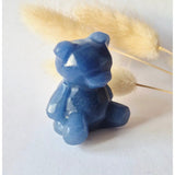 Edelsteen Facet Beer 4cm Crystal Carving – Blauwe Aventurijn