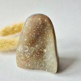 Druzy agate geode specimen from Uruguay, natural crystals by Moonlight Gemstones, 173 g