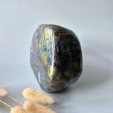 XXL Labradoriet Freeform 1285g by Moonlight Gemstones, iridescent blue-green flash