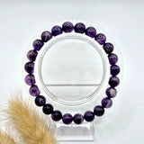 Edelsteen armband Dream Amethist met 8mm paarse kralen, Moonlight Gemstones