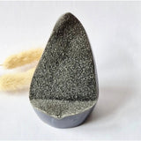 Druzy Agaat uit Uruguay geode, 447 g, natuurlijke edelsteen Moonlight Gemstones