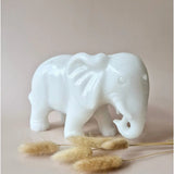 Grote witte jade olifant van Moonlight Gemstones, ca. 3,5 kg, edelsteen beeld