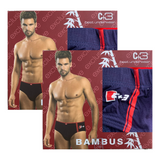 green-goose Bamboe Herenslips - 2 Stuks - Grijs en Rood - 85% Bamboe