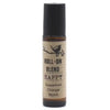 Roll-on essential oil blend GELUKKIG by AW Gifts; spearmint, orange and myrrh in an amber bottle with a black cap