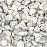 Howliet chips van Moonlight Gemstones, witte trommelstenen met grijze aders, 1–3 cm, 100 g
