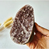 Lichtpaarse Amethist Druzy vrij vorm, gepolijste Amethist cluster, 583 g