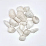 Kristalmelkkwarts edelstenen, witte melkachtige kwarts getrommeld, 3–4 cm