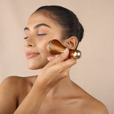 Ayurvedische Kansa Wand Double Dome | Gezichtsmassagetool voor huidverjonging en zorg onder de ogen