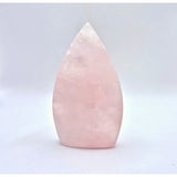 Moonlight Gemstones rozenkwarts druppelvormige staande edelsteen in zachtroze kristal