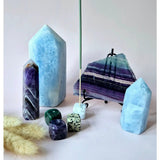 Gemstone cube incense holder, 20mm, Moonlight Gemstones