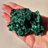 Velvet Malachite Cat Eye rough cluster, green, 160 g, Moonlight Gemstones