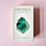 Crystals: The Stone Deck box by Moonlight Gemstones with a green crystal illustration; 78-card deck.