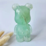 Green fluorite bear carving by Moonlight Gemstones, 12 cm, 508 g.