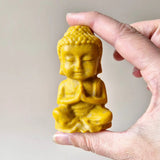 Yellow jade Buddha figurine, 7 cm, Moonlight Gemstones