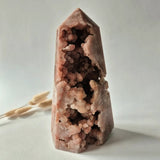 Rose amethyst druzy tower with pink crystals, 1802 g, from Brazil