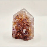 Amethist Agaat Punt uit Uruguay, drusy edelsteen met natuurlijke agaatbanden, Moonlight Gemstones