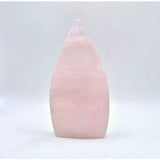 Rozenkwarts druppelvormig staand kristal, Moonlight Gemstones, roze edelsteen