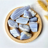 Moonlight Gemstones Blue Lace Agate druzy edelstenen, gepolijste brokjes per 100 g