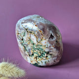 XL pink amethyst druzy geode freeform by Moonlight Gemstones, 1103 g statement piece