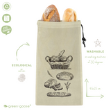 Quttin broodzakken van gerecycled plastic - 2 stuks, beige, 25x45 cm, green-goose
