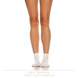 green-goose Bamboe Sokken, white bamboo ankle-length socks