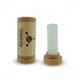 green-goose Geschenkset Naturkristallsteine, 2-teiliges Set mit Korkständern; grünlicher Kristall
