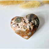 Druzy rode mosagaat hart by Moonlight Gemstones, 6-8 cm, multicolored mossy pattern