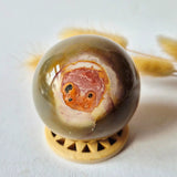 Ocean Jasper Polychroom Edelsteen Bol 55mm – Rood Oranje Uniek Patroon